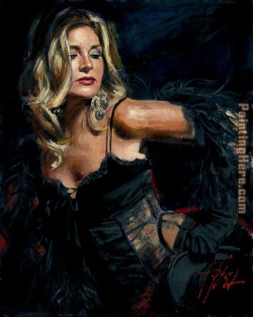 Lori with Black Hat painting - Fabian Perez Lori with Black Hat art painting